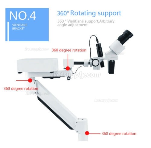 Veterinary Surgical Operation Microscope With 5W LED (Clip On Table)